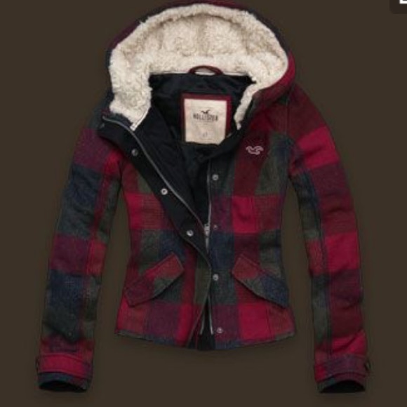 Hollister plaid coat!