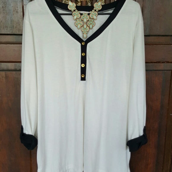 Long Sleeve with Gold Buttons