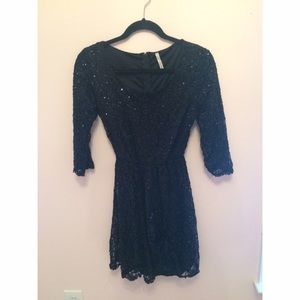 Black sequin party dress