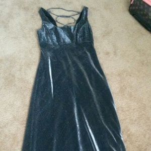 Black - silver long dress