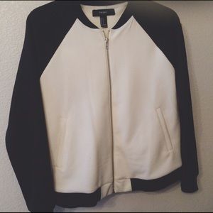 FOREVER 21 COLOR BLOCK BOMBER JACKET