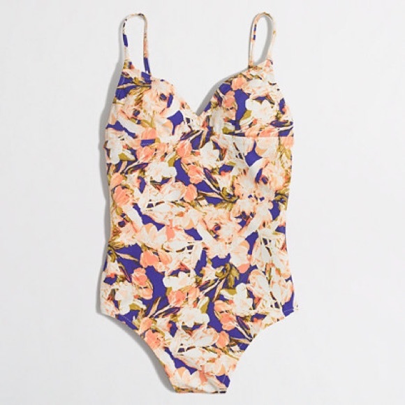 J. Crew Other - JCrew Floral One Piece Swimsuit Large NWT