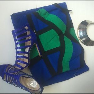 Color block fitted dress