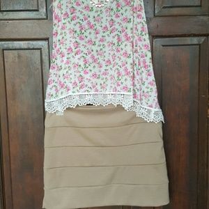 Taupe Bodycon Skirt