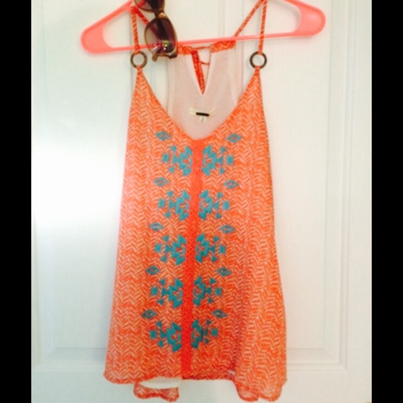 Miss Me Tops - MISS ME Tribal Embroidered Top