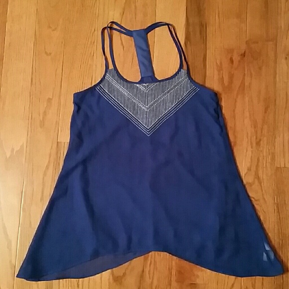 Racer back chiffon top