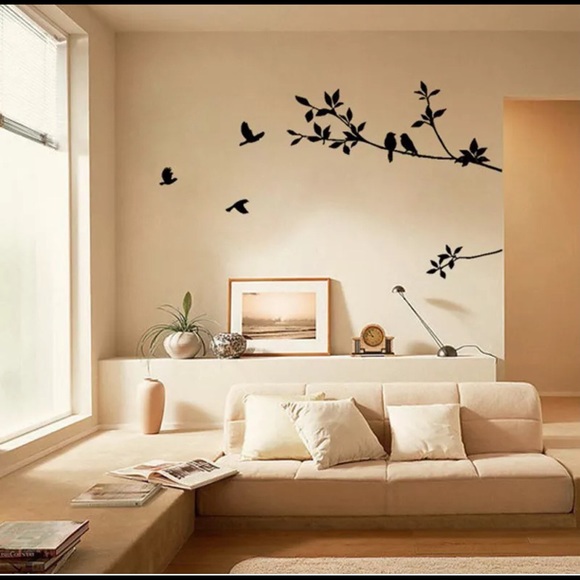 Tree Branch Black Bird Art Removable Decals