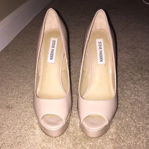 Steve Madden Nude Platform Heels