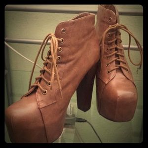 Lace up boot heels
