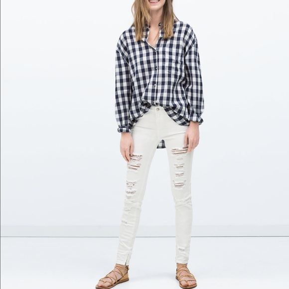 Zara Denim - Zara distressed denim