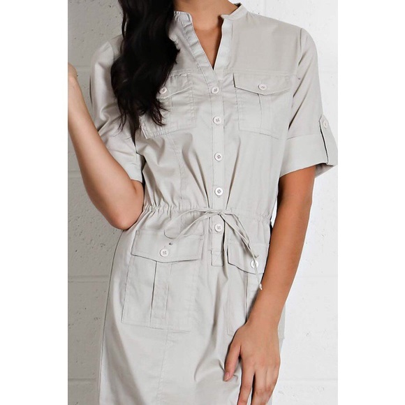 SOLD OUT! Casual Shirt Dress - Picture 2 of 4