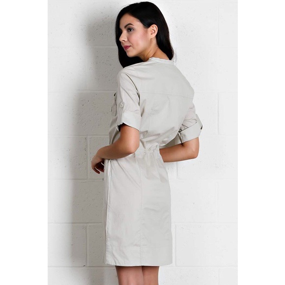 SOLD OUT! Casual Shirt Dress - Picture 4 of 4