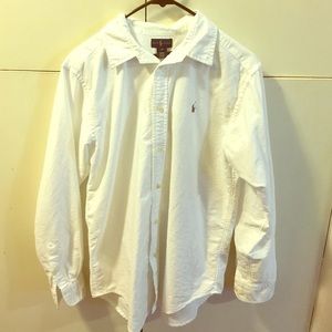 white Ralph Lauren Polo Oxford