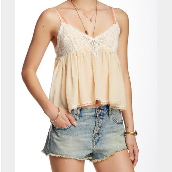 Free People Tops - Free People lace top baby doll tank
