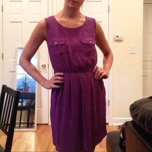 Purple pleated dress