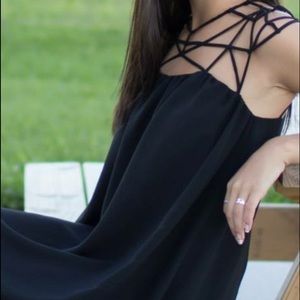 Strapped black dress