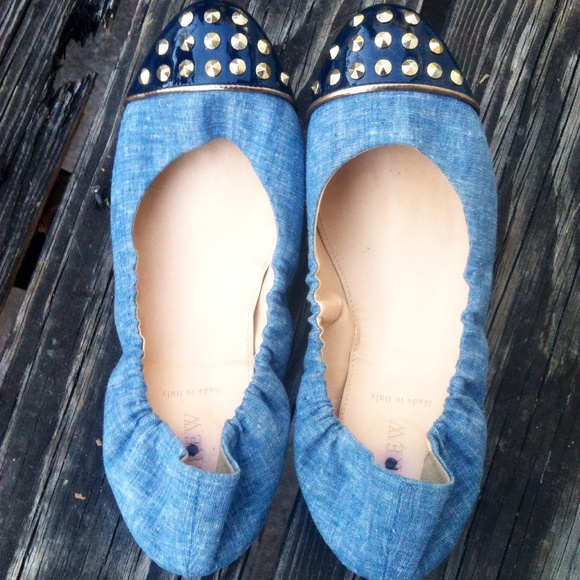 J.Crew Emma studded ballet flats