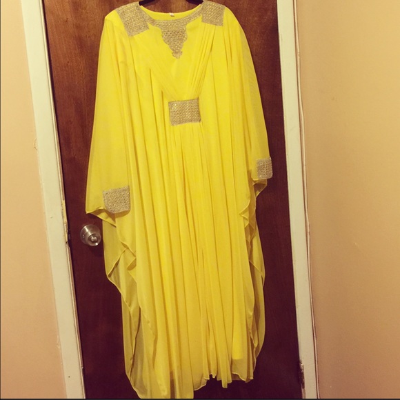 Yellow Abaya from Dubai
