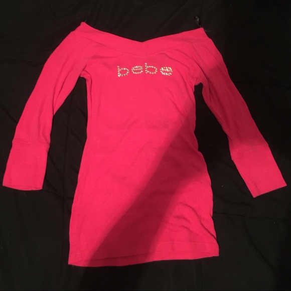 Hot pink BEBE shirt