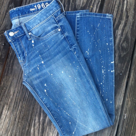 NWOT Gap paint splatter Always Skinny jeans
