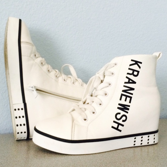 Heeled High-Top tennis Shoes