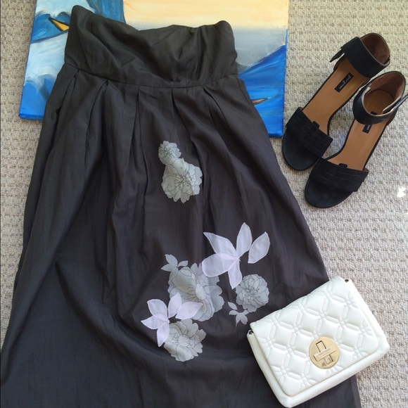 GAP strapless grey dress
