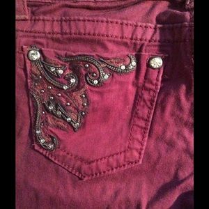 Miss Me burgundy Jean