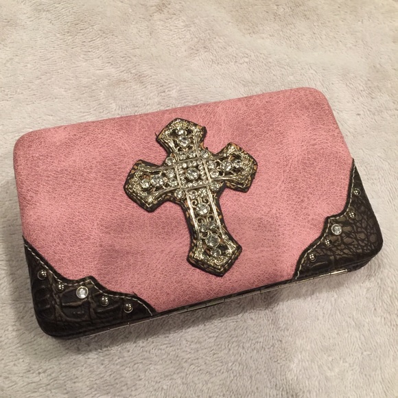 Pink real tree wallet