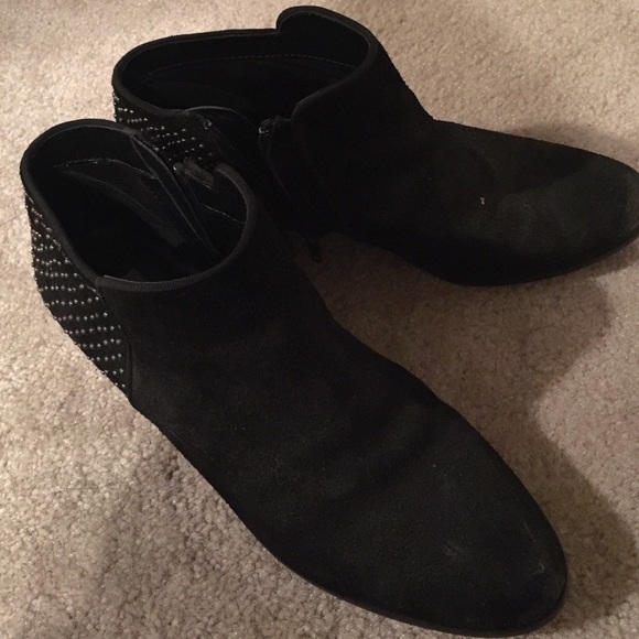 Black studded black ankle boots size 7.5