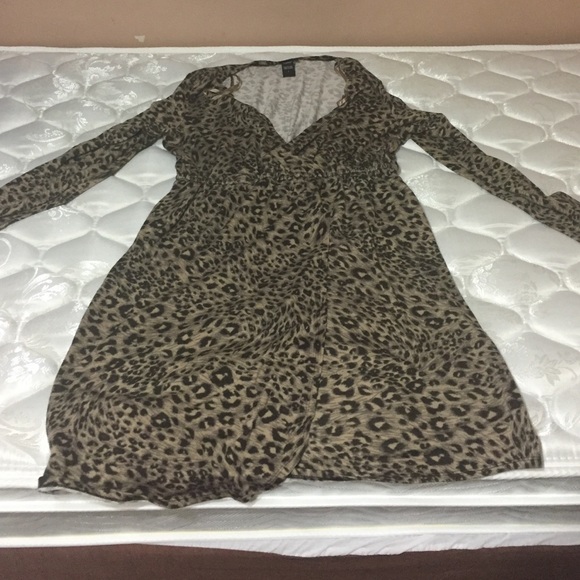 Torrid leopard long sleeve dress