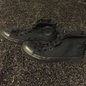 All Black Converse High-Tops