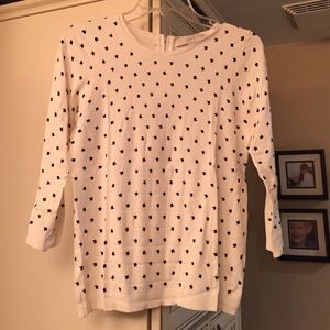 Sweater black and white 3/4 sleeves