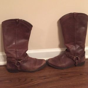 Brown riding boots