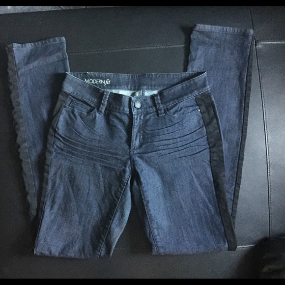 Ann Taylor slim jeans tuxedo blue wash size 2 - Picture 2 of 2