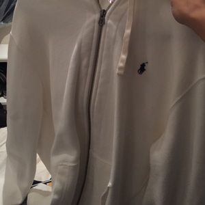White polo hoodie