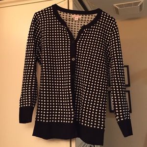 Black and white cardi