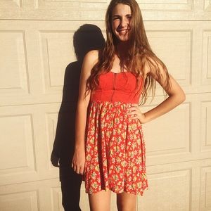 Short strapless dress