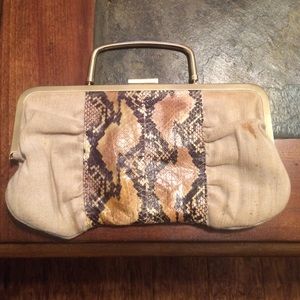 Snakeskin clutch
