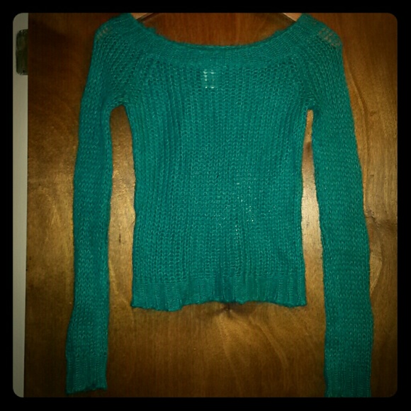⭐ Adorable teal slim fit knit Sweater top⭐