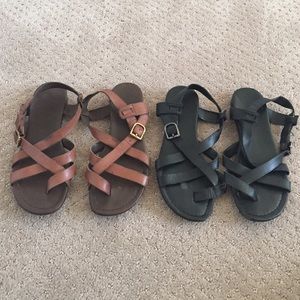 Gladiator sandals with buckle