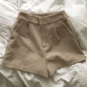 Forever 21 beige high waisted shorts
