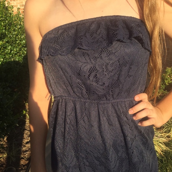Navy lace maxi dress - Picture 2 of 3
