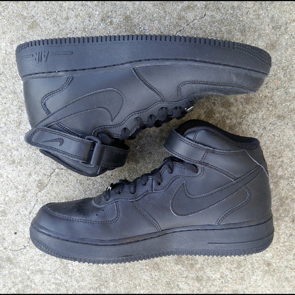 Nike AF1 Black on Black Air Force Ones