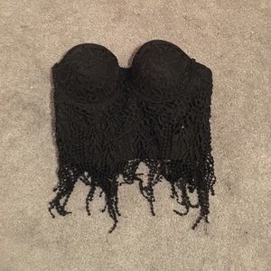 Black laced corset shirt