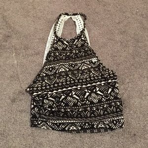 Black and white crop top