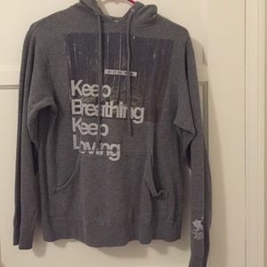 keep breathing keep loving hooded sweatshirt