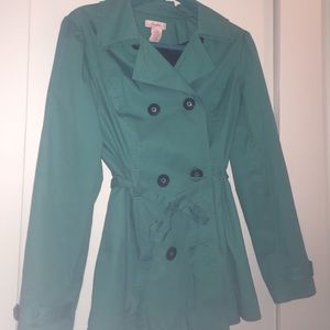 Teal light weight jacket