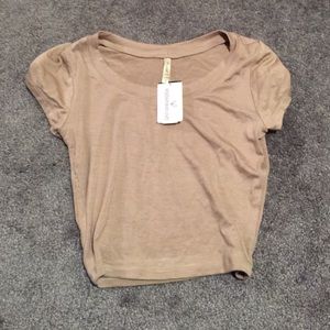 Tan crop top