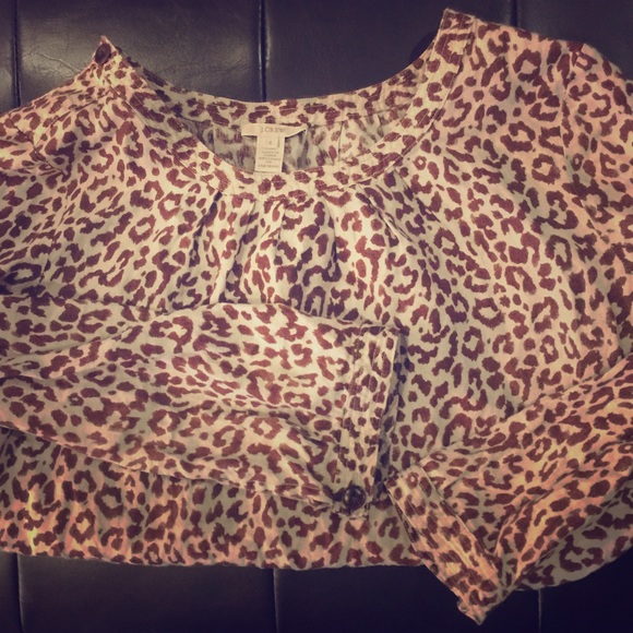 Jcrew cheetah print blouse
