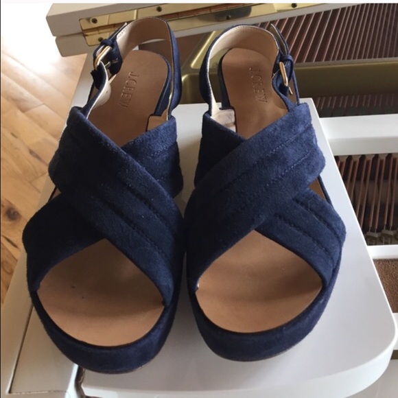 Jcrew navy sandals